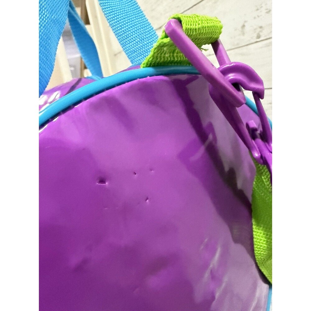 Vintage 1990s Lisa Frank Tropical Kissing Fish vinyl duffle bag RARE Rainbow - Picture 6 of 9